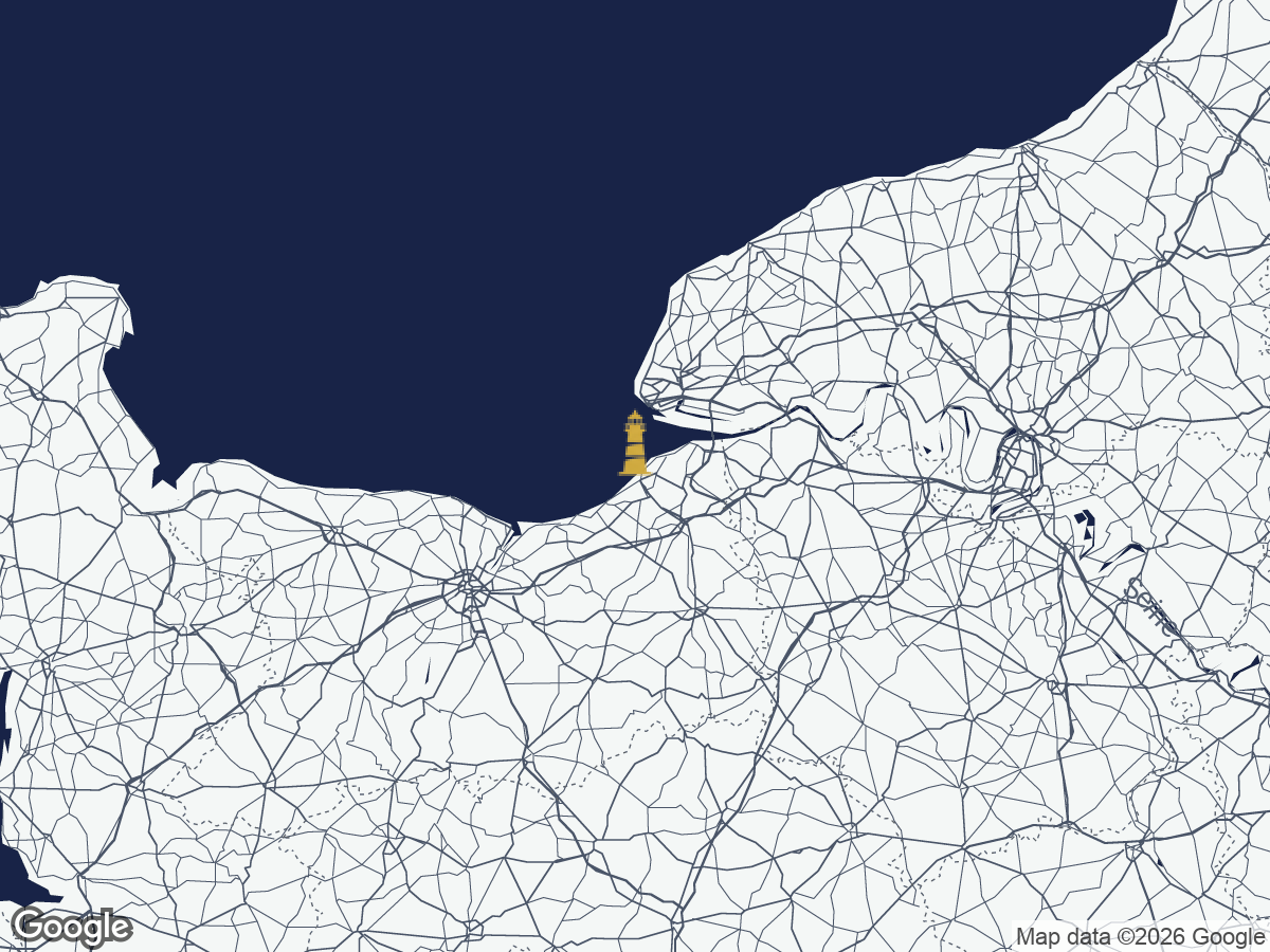 Carte — phare de Deauville