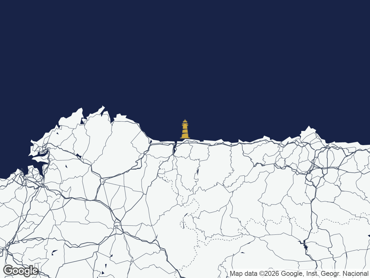 Carte — phare de Tapia de Casariego