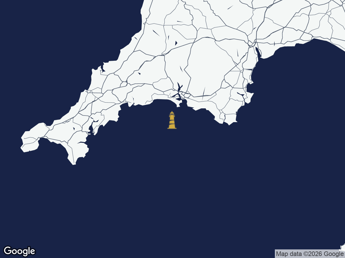 Carte — phare d'Eddystone